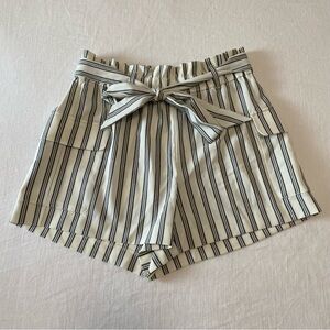 Loft Striped Paper Bag Shorts